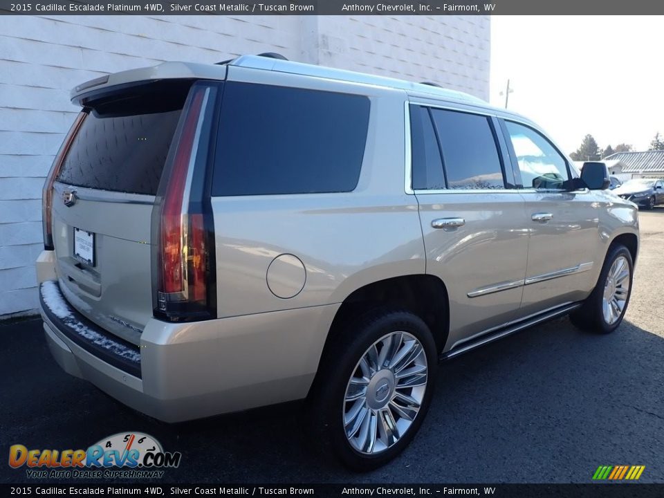 2015 Cadillac Escalade Platinum 4WD Silver Coast Metallic / Tuscan Brown Photo #5