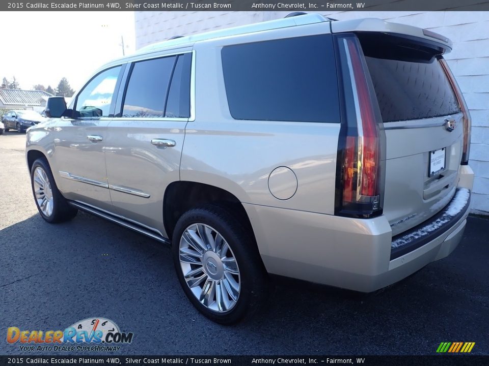 2015 Cadillac Escalade Platinum 4WD Silver Coast Metallic / Tuscan Brown Photo #6