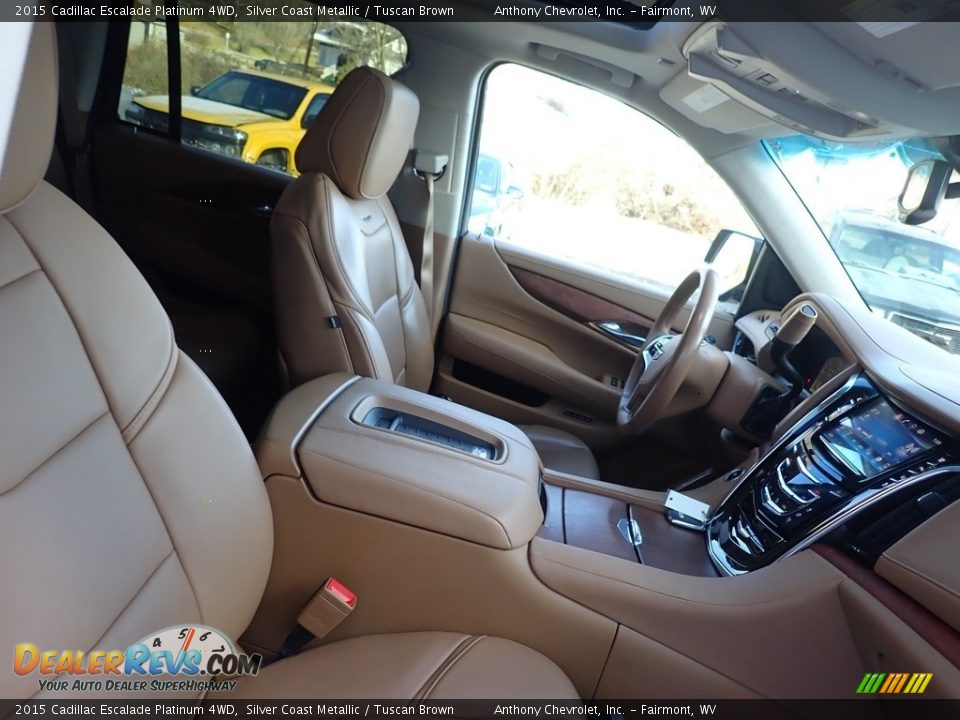 2015 Cadillac Escalade Platinum 4WD Silver Coast Metallic / Tuscan Brown Photo #10