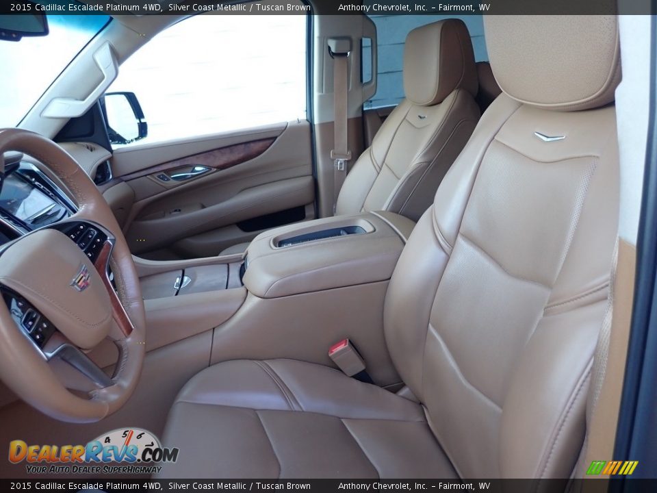 2015 Cadillac Escalade Platinum 4WD Silver Coast Metallic / Tuscan Brown Photo #13