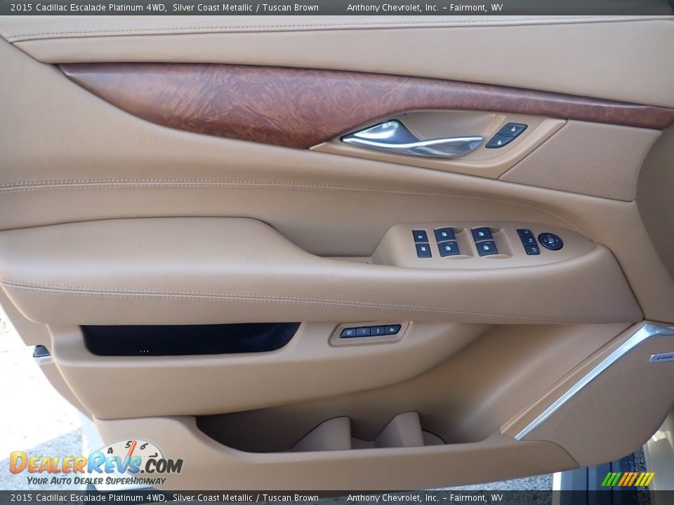 2015 Cadillac Escalade Platinum 4WD Silver Coast Metallic / Tuscan Brown Photo #14