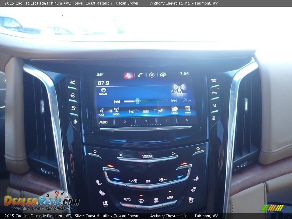 2015 Cadillac Escalade Platinum 4WD Silver Coast Metallic / Tuscan Brown Photo #16