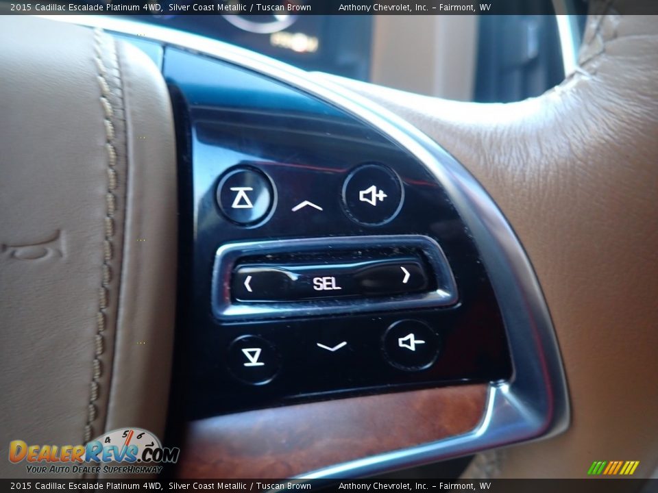 2015 Cadillac Escalade Platinum 4WD Silver Coast Metallic / Tuscan Brown Photo #19
