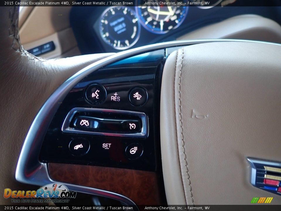 2015 Cadillac Escalade Platinum 4WD Silver Coast Metallic / Tuscan Brown Photo #20