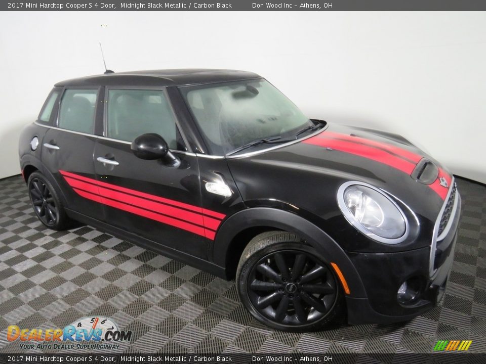 2017 Mini Hardtop Cooper S 4 Door Midnight Black Metallic / Carbon Black Photo #2
