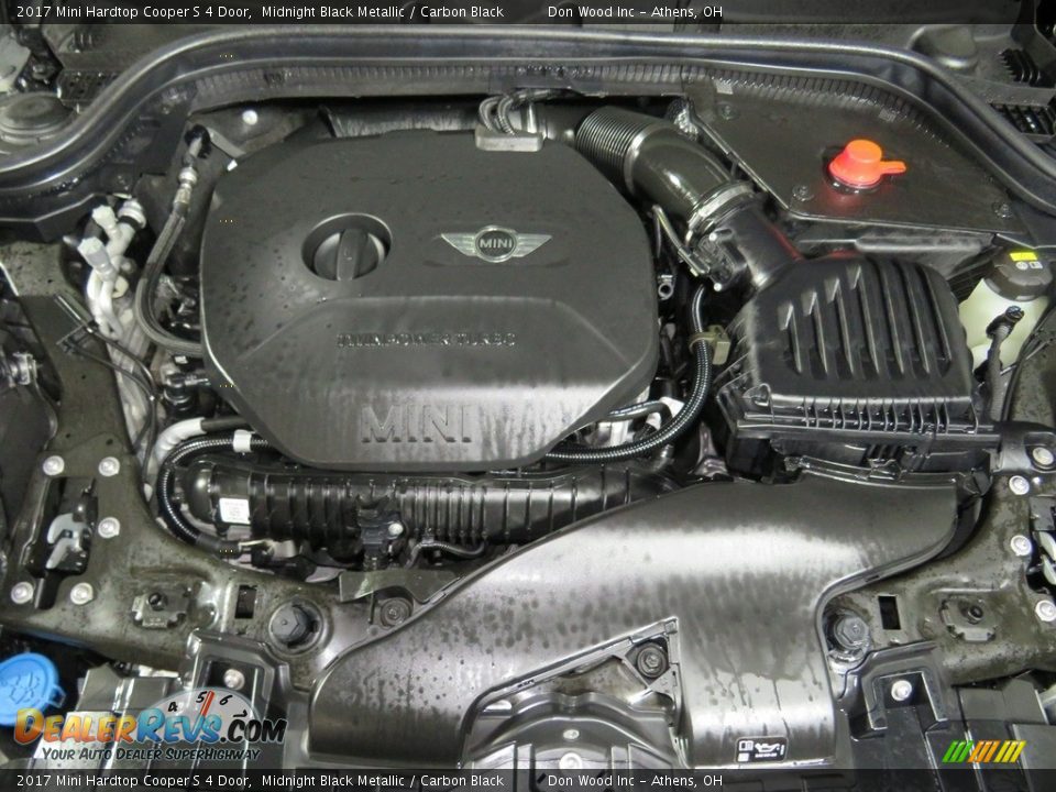 2017 Mini Hardtop Cooper S 4 Door Midnight Black Metallic / Carbon Black Photo #6