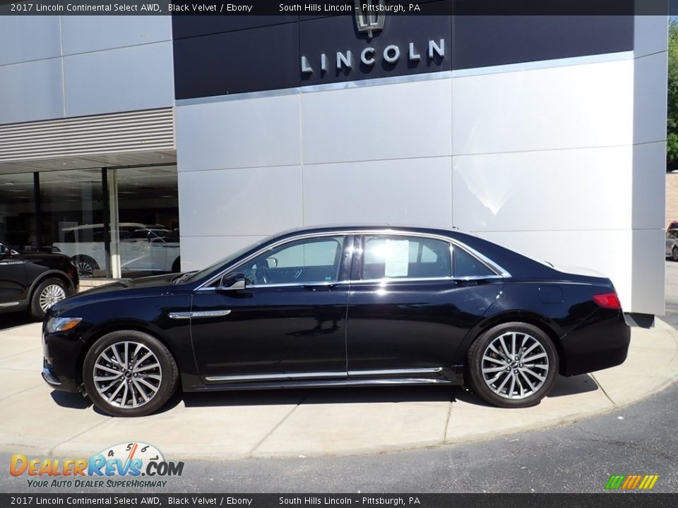 2017 Lincoln Continental Select AWD Black Velvet / Ebony Photo #2