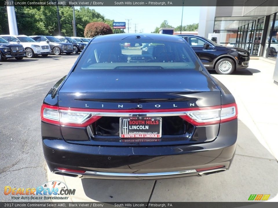 2017 Lincoln Continental Select AWD Black Velvet / Ebony Photo #4