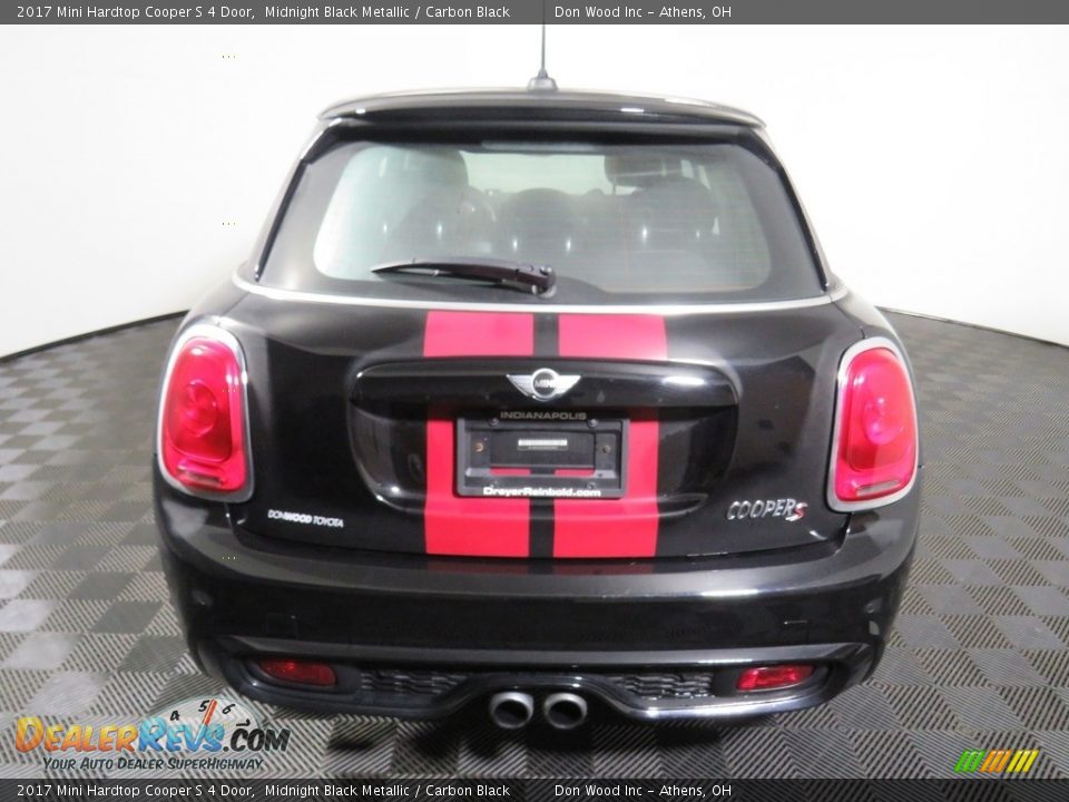 2017 Mini Hardtop Cooper S 4 Door Midnight Black Metallic / Carbon Black Photo #11