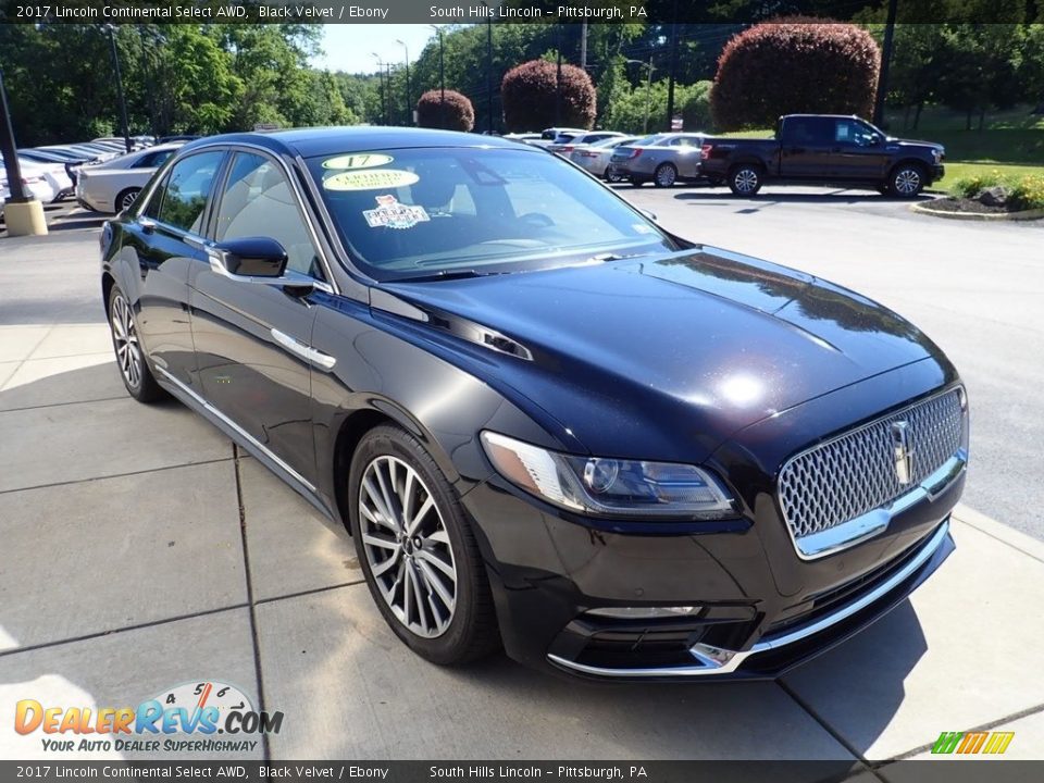 2017 Lincoln Continental Select AWD Black Velvet / Ebony Photo #8