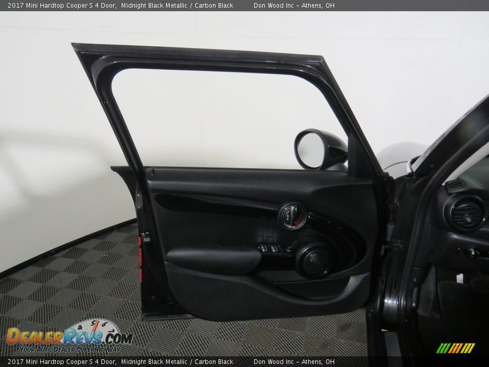 2017 Mini Hardtop Cooper S 4 Door Midnight Black Metallic / Carbon Black Photo #17