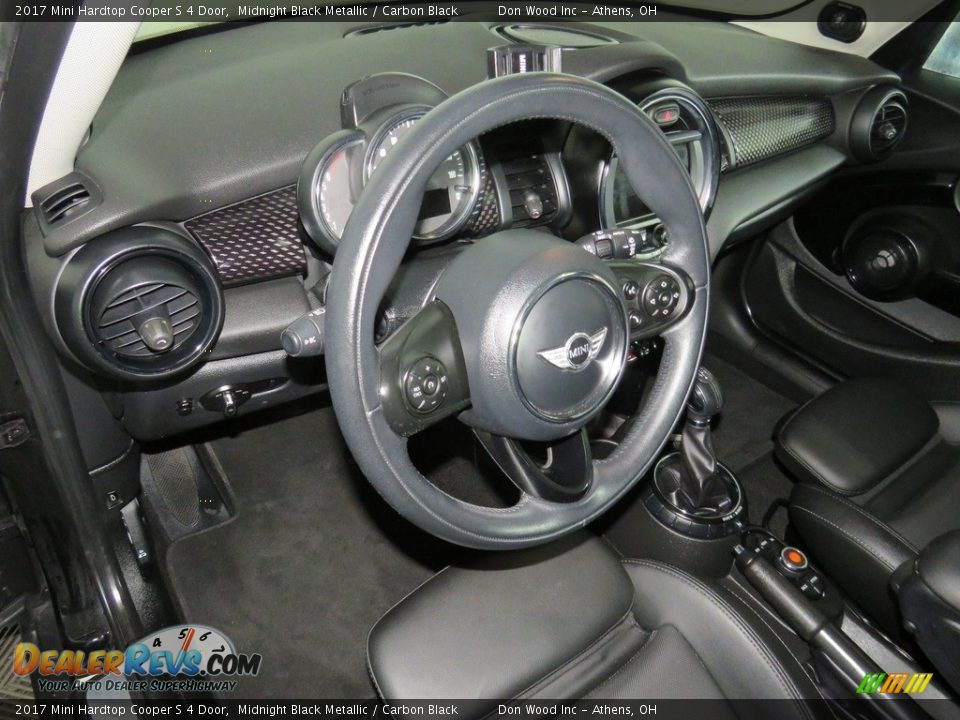 2017 Mini Hardtop Cooper S 4 Door Midnight Black Metallic / Carbon Black Photo #19