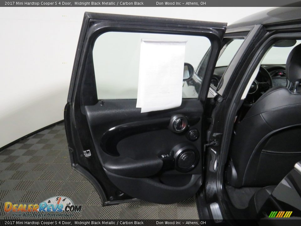 2017 Mini Hardtop Cooper S 4 Door Midnight Black Metallic / Carbon Black Photo #21