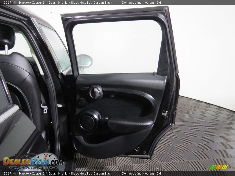 2017 Mini Hardtop Cooper S 4 Door Midnight Black Metallic / Carbon Black Photo #23