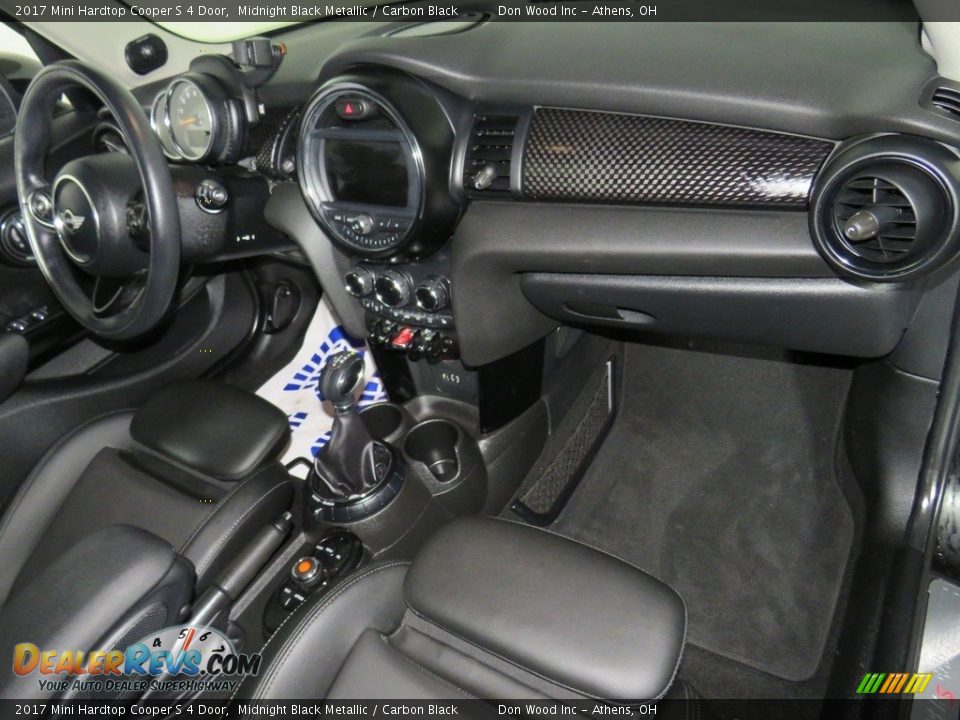 2017 Mini Hardtop Cooper S 4 Door Midnight Black Metallic / Carbon Black Photo #27