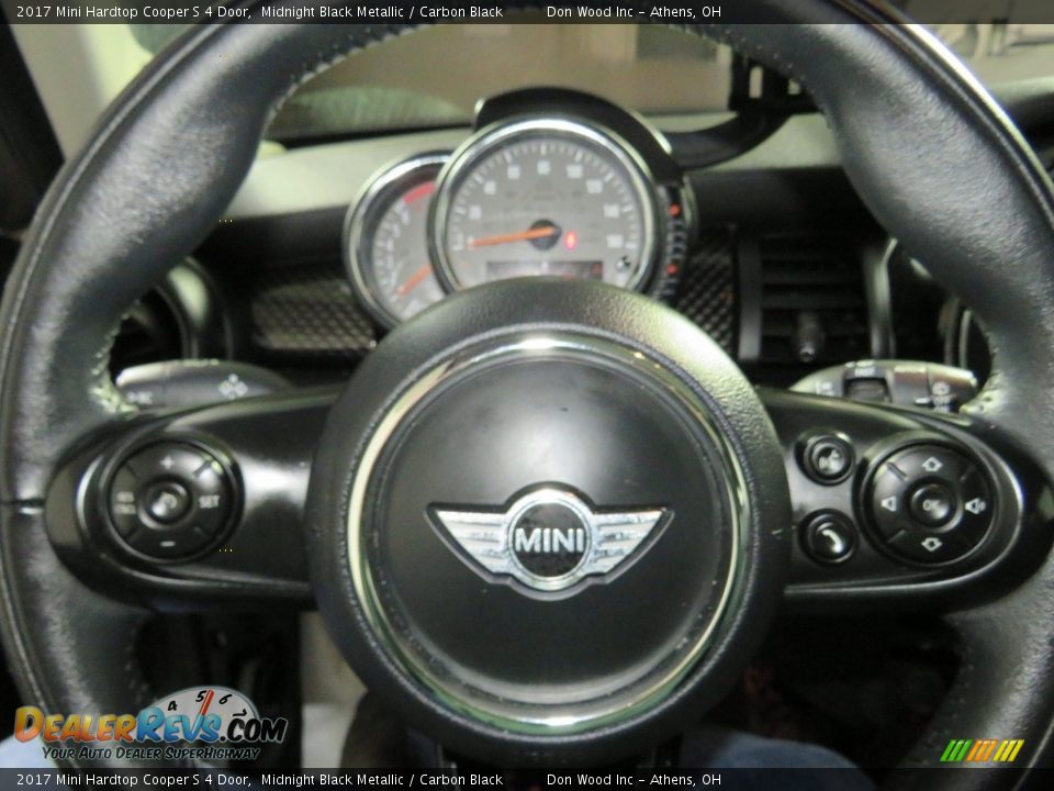 2017 Mini Hardtop Cooper S 4 Door Midnight Black Metallic / Carbon Black Photo #30