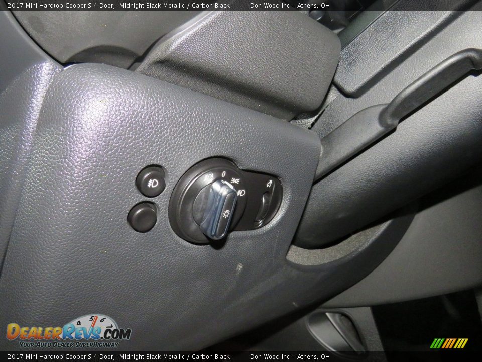 2017 Mini Hardtop Cooper S 4 Door Midnight Black Metallic / Carbon Black Photo #31