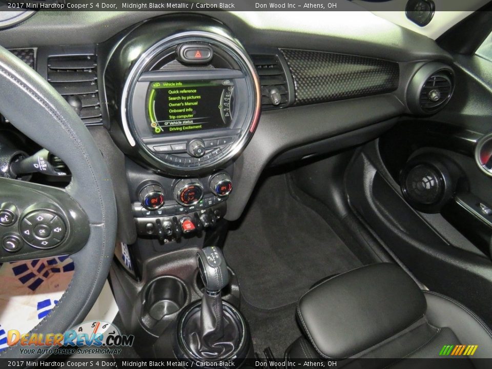 2017 Mini Hardtop Cooper S 4 Door Midnight Black Metallic / Carbon Black Photo #32