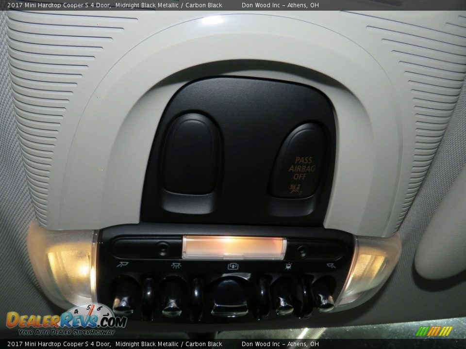 2017 Mini Hardtop Cooper S 4 Door Midnight Black Metallic / Carbon Black Photo #35
