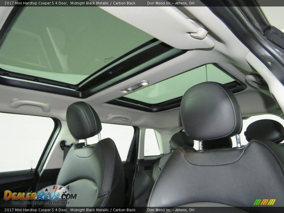 2017 Mini Hardtop Cooper S 4 Door Midnight Black Metallic / Carbon Black Photo #36