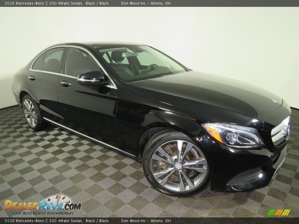 2016 Mercedes-Benz C 300 4Matic Sedan Black / Black Photo #2