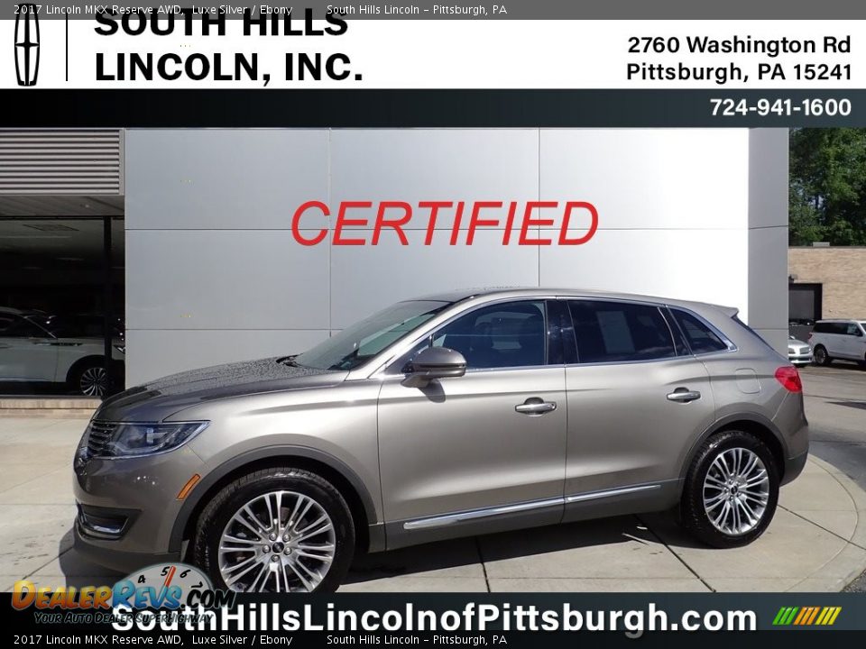 2017 Lincoln MKX Reserve AWD Luxe Silver / Ebony Photo #1