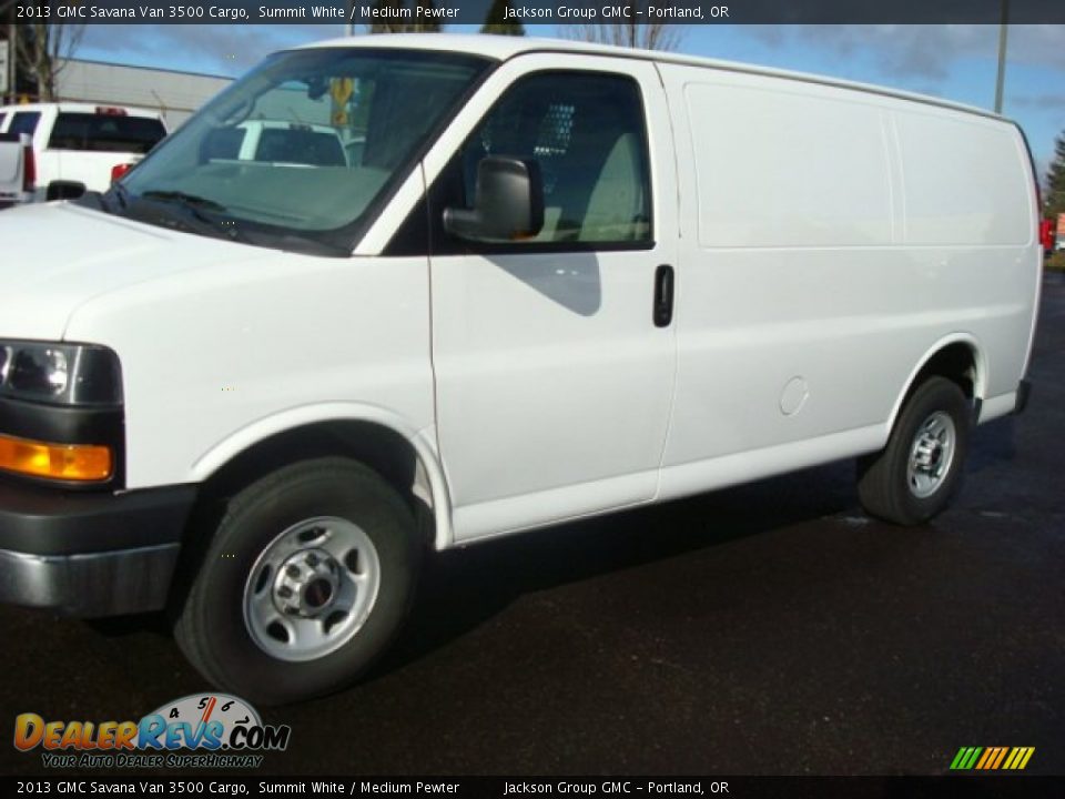 2013 GMC Savana Van 3500 Cargo Summit White / Medium Pewter Photo #1