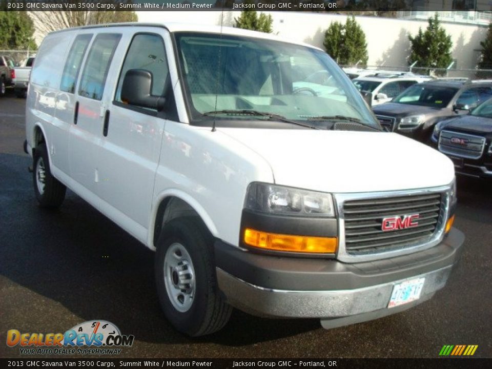 2013 GMC Savana Van 3500 Cargo Summit White / Medium Pewter Photo #2