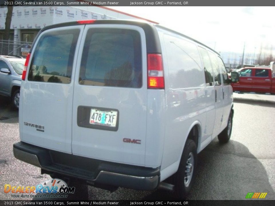 2013 GMC Savana Van 3500 Cargo Summit White / Medium Pewter Photo #5