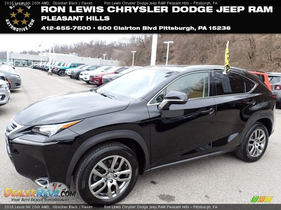 2016 Lexus NX 200t AWD Obsidian Black / Flaxen Photo #1