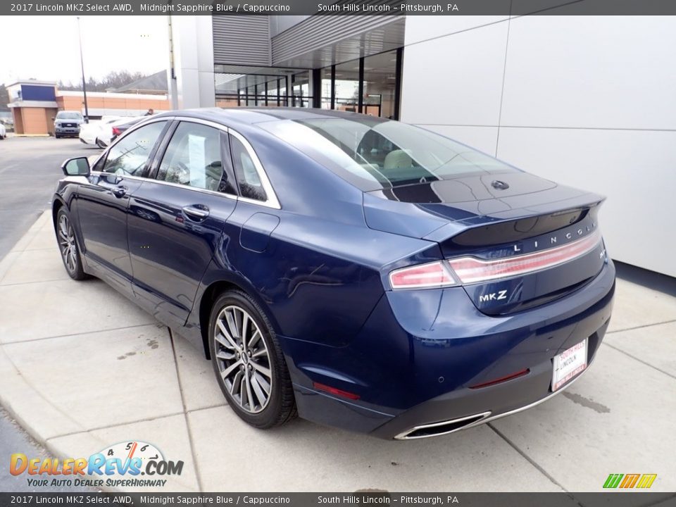 2017 Lincoln MKZ Select AWD Midnight Sapphire Blue / Cappuccino Photo #3