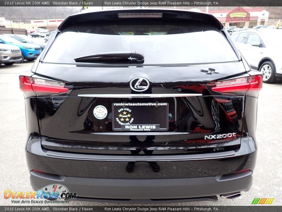 2016 Lexus NX 200t AWD Obsidian Black / Flaxen Photo #4