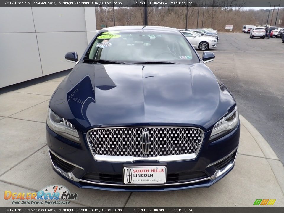 2017 Lincoln MKZ Select AWD Midnight Sapphire Blue / Cappuccino Photo #9