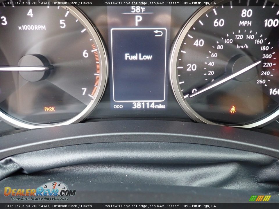 2016 Lexus NX 200t AWD Gauges Photo #20