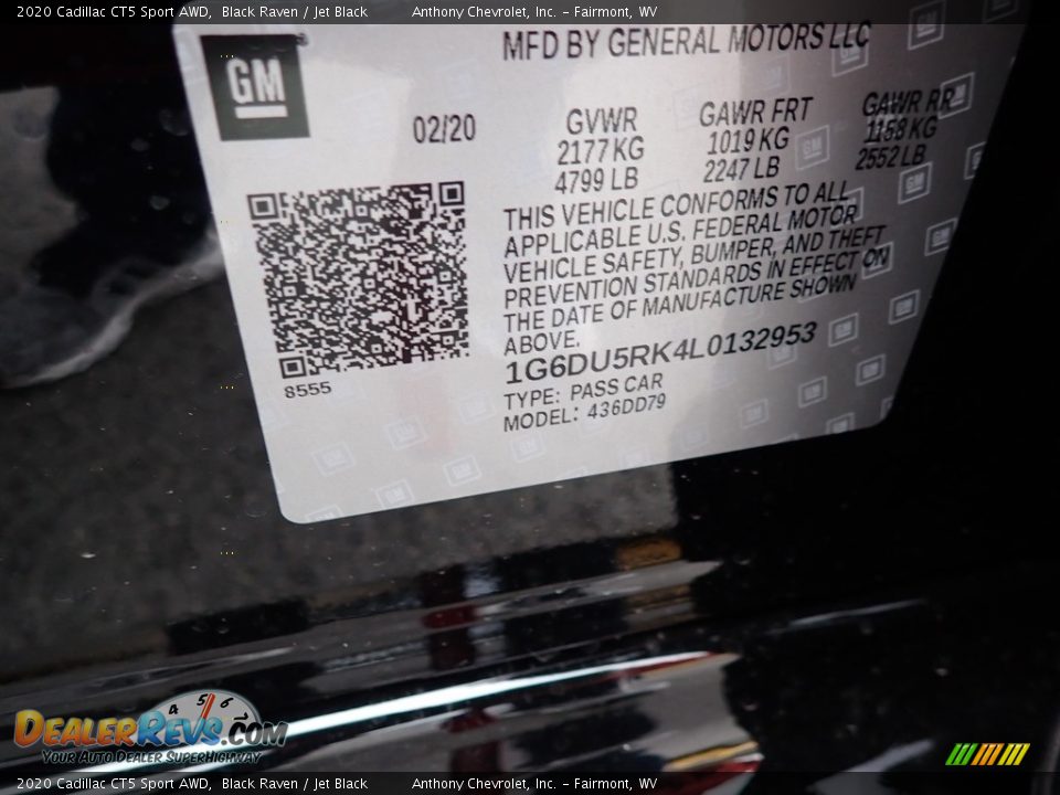 2020 Cadillac CT5 Sport AWD Black Raven / Jet Black Photo #11