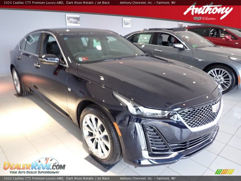 2020 Cadillac CT5 Premium Luxury AWD Dark Moon Metallic / Jet Black Photo #1