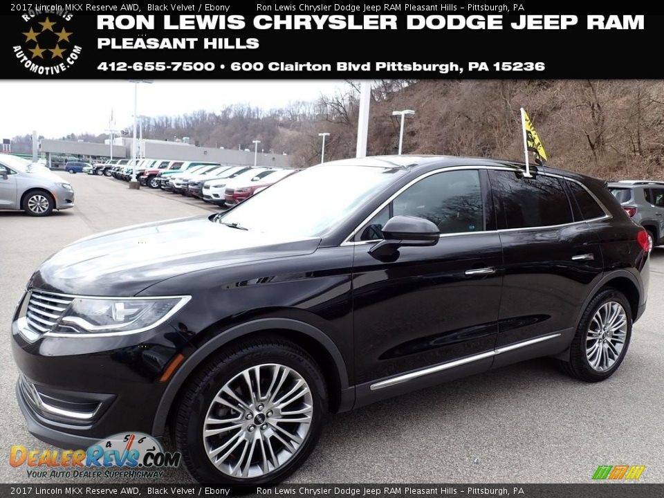 2017 Lincoln MKX Reserve AWD Black Velvet / Ebony Photo #1