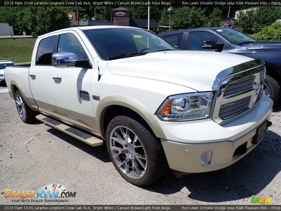 Bright White 2016 Ram 1500 Laramie Longhorn Crew Cab 4x4 Photo #4