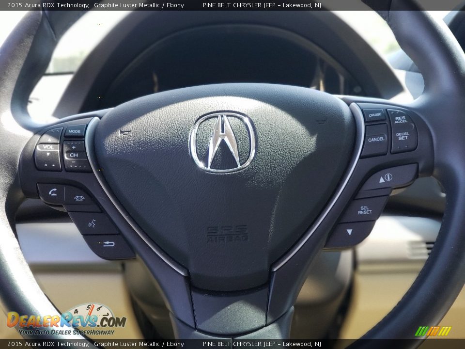 2015 Acura RDX Technology Graphite Luster Metallic / Ebony Photo #10