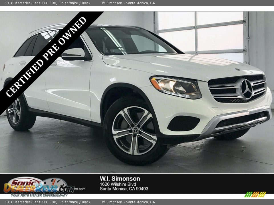 2018 Mercedes-Benz GLC 300 Polar White / Black Photo #1