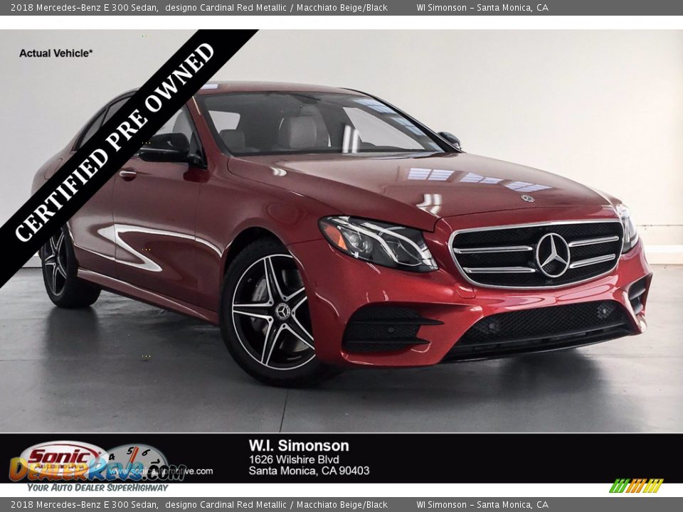 2018 Mercedes-Benz E 300 Sedan designo Cardinal Red Metallic / Macchiato Beige/Black Photo #1