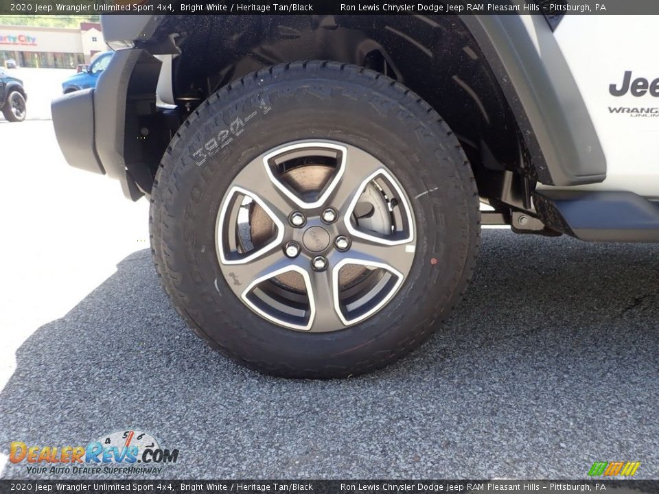 2020 Jeep Wrangler Unlimited Sport 4x4 Bright White / Heritage Tan/Black Photo #6