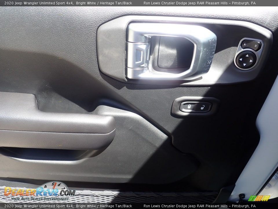2020 Jeep Wrangler Unlimited Sport 4x4 Bright White / Heritage Tan/Black Photo #12