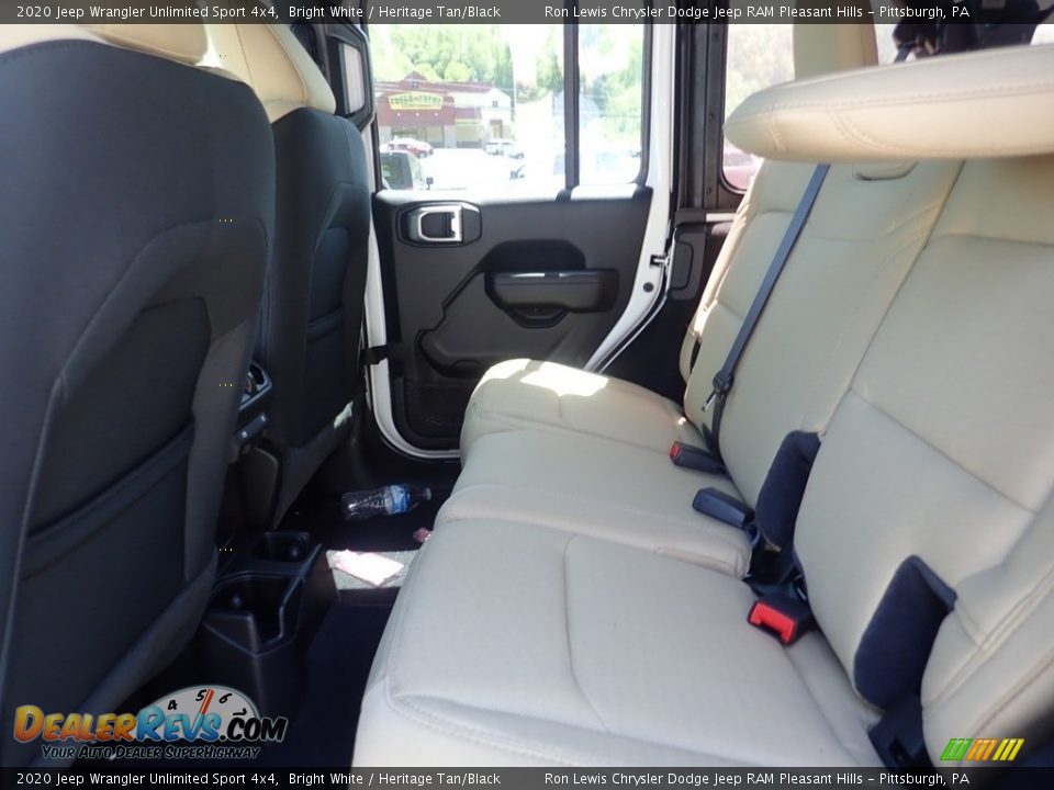 2020 Jeep Wrangler Unlimited Sport 4x4 Bright White / Heritage Tan/Black Photo #14