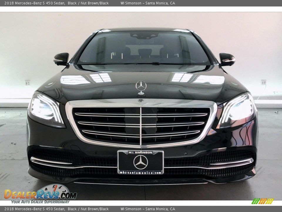 2018 Mercedes-Benz S 450 Sedan Black / Nut Brown/Black Photo #2