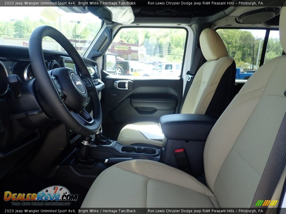 2020 Jeep Wrangler Unlimited Sport 4x4 Bright White / Heritage Tan/Black Photo #15