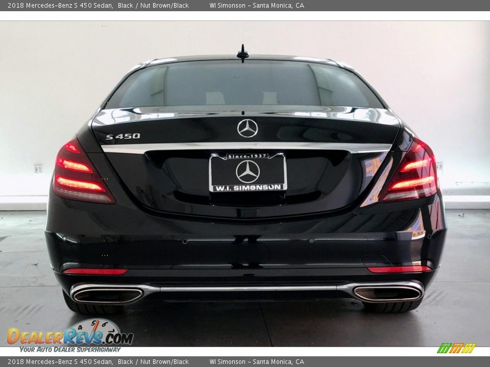 2018 Mercedes-Benz S 450 Sedan Black / Nut Brown/Black Photo #3