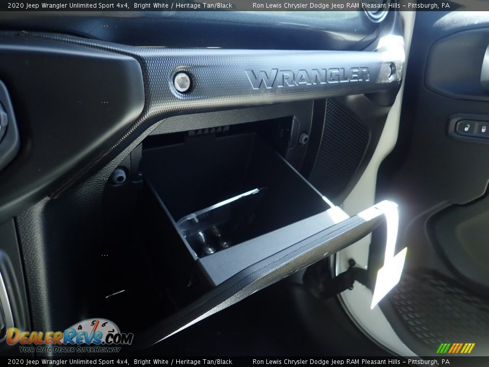 2020 Jeep Wrangler Unlimited Sport 4x4 Bright White / Heritage Tan/Black Photo #18