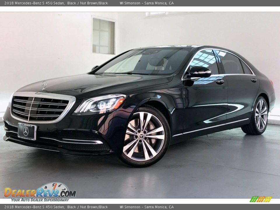 2018 Mercedes-Benz S 450 Sedan Black / Nut Brown/Black Photo #12
