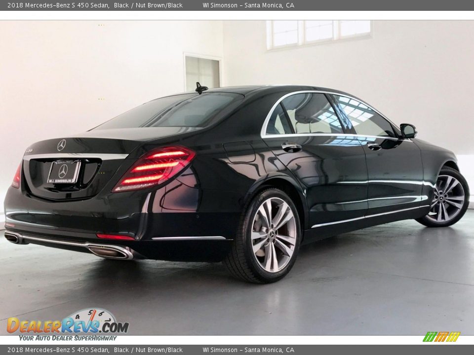 2018 Mercedes-Benz S 450 Sedan Black / Nut Brown/Black Photo #16